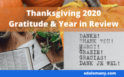Thanksgiving 2020 – Gratitude & Year in Review